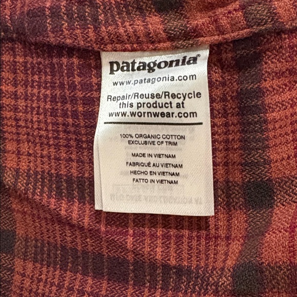 Patagonia Organic Cotton Driving Song Flannel SZ M VGUC - Picture 6 of 7